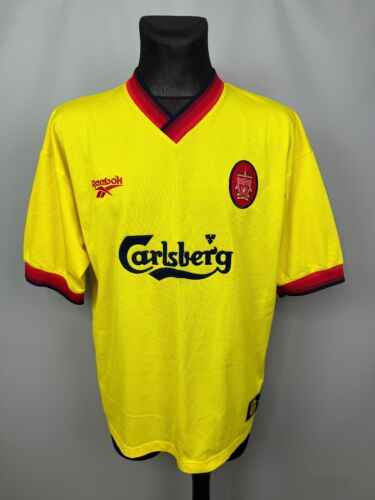 LIVERPOOL 1997 1999 AWAY SHIRT VINTAGE FOOTBALL SOCCER JERSEY REEBOK SIZE 2XL - Picture 1 of 12