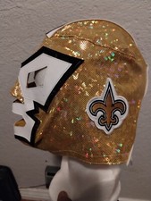 LUCHA  FOOTBALL NEW ORLEANS  SAINTS DR WAGNER  GOLD mascaras
