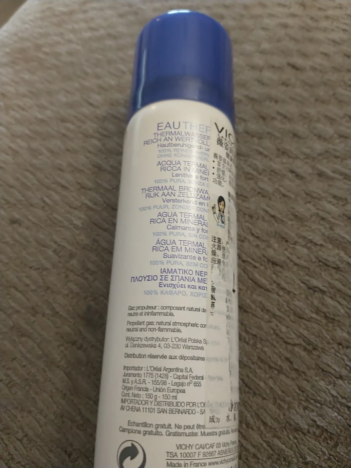 Vichy Eau Thermale Agua Termal Mineralizante 1.69 oz (50 ml) Nueva, Tamaño de Viaje Foto 3 de 3