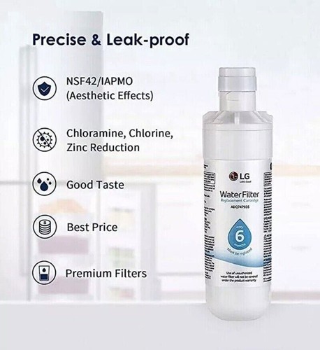 Filtro acqua ghiaccio frigorifero LG LT1000P ADQ747935 GF-D706L BN3KLOW6QVBV - Foto 3 di 15