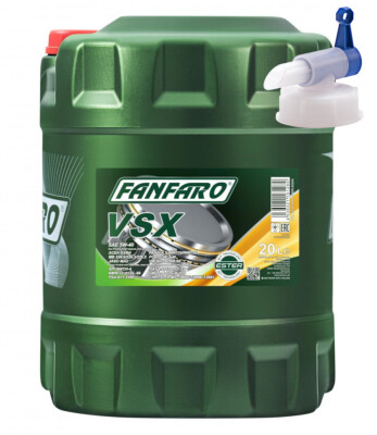20L FANFARO VSX 5W-40 LEICHTLAUF MOTORÖL 5W40 Mercedes VW GM  OPEL BMW + Hahn