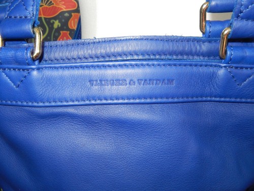 Bolso Mensajero Cartera Vlieger & Vandam Cuero Azul Pistola Pistola Repujado - Imagen 3 de 13
