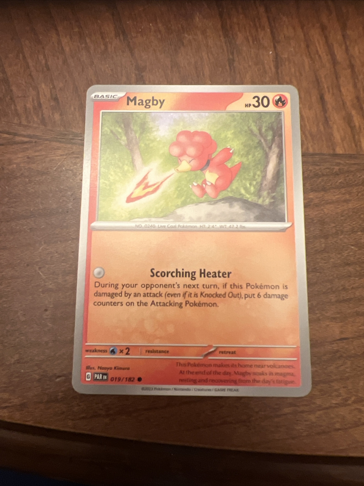 POKEMON Trading Card Basic Magby HP30 019/182 2023