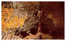 WI The Baby Grand Piano Formation Lower Dells Wisconsin River Chrome Postcard