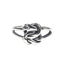 Entwined Love Knot Sterling Silver Ring