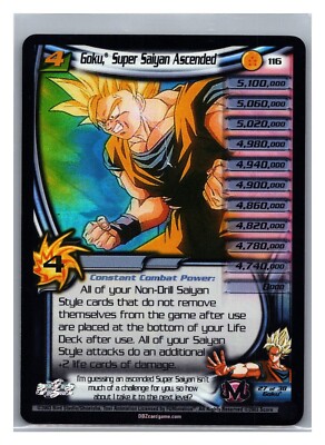 1x DBZ CCG GOKU SUPER SAIYAN ASCENDED LV4 HOLO FOIL 116 BUU SAGA