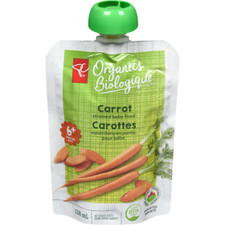 4-Pack PC Organics Carrots Strained Baby Food