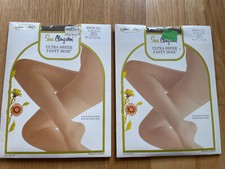 NOS- Sears Cling-alon - VTG Panty Hose - Size Petite- Lot of 2 - Smoke