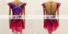 Ice Figure Skating Dress Competition Skating Dress Custom red dyeing