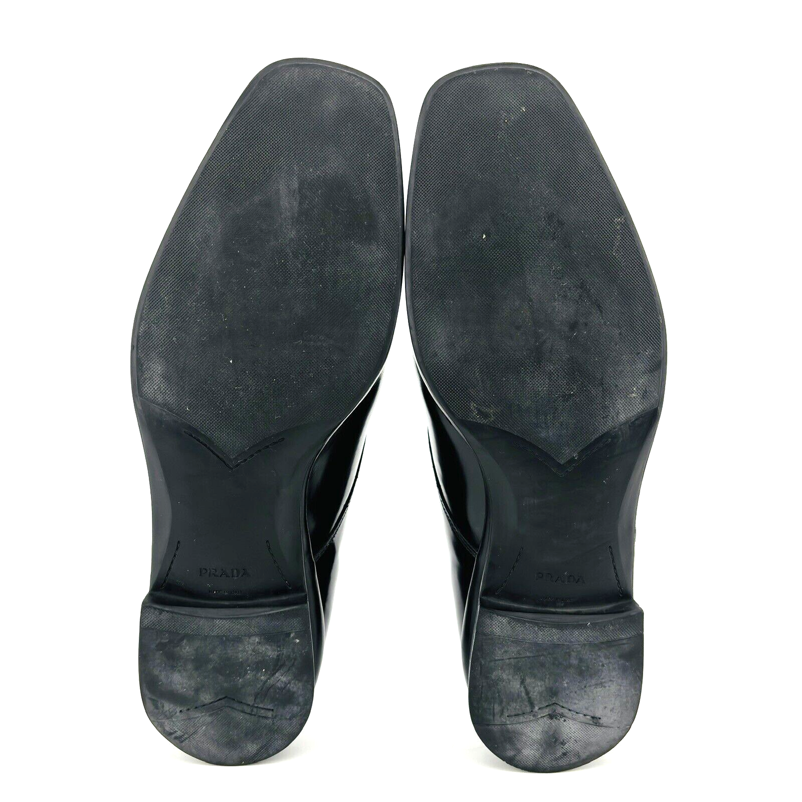 SAOLA Scarpa elegante uomo 9 2E larga (Prada taglia 8) punta a cappuccio derby pizzo nero vernice pelle