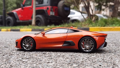 AR Almost Real 1:18 Scale Jaguar C-X75 2015 Metal Diecast Car Model Toy Orange - Picture 3 of 9