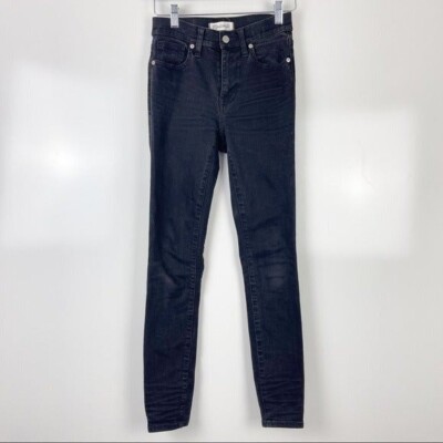 Madewell Women's High Riser Skinny Jeans Black Size 24 Casual Basics