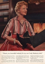 1957 Lady Hathaway Shirts: Thank You Honorable Husband Vintage Print Ad