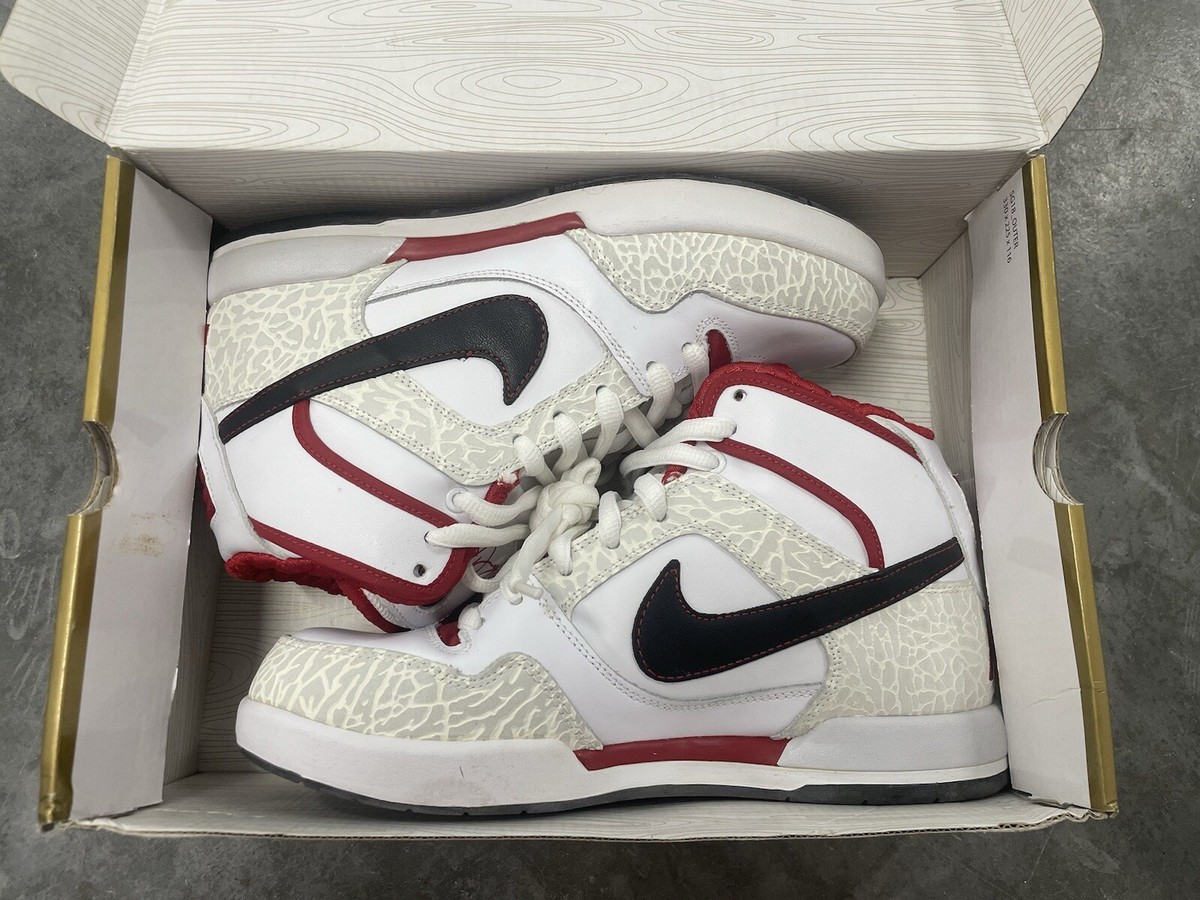 Size 9 - Nike Paul Rodriguez 2 Zoom Air High White Varsity Red for