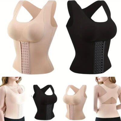 Waist Trainer Body Shaper Women Posture Corrector Push Up Bra Slimming 3 In 1