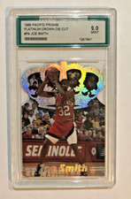Graded 1995 Pacific Prisms Platinum Crown Die Cut Joe Smith Card