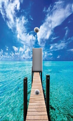 BEACH KEY WEST BLUE OCEAN SKY WATER SAND PIER  LIGHT SWITCH OUTLET WALL DECOR