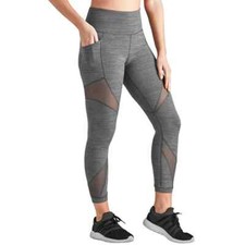 New Member's Mark Compression Ankle Legging Charcoal Grey Heather Women's Small