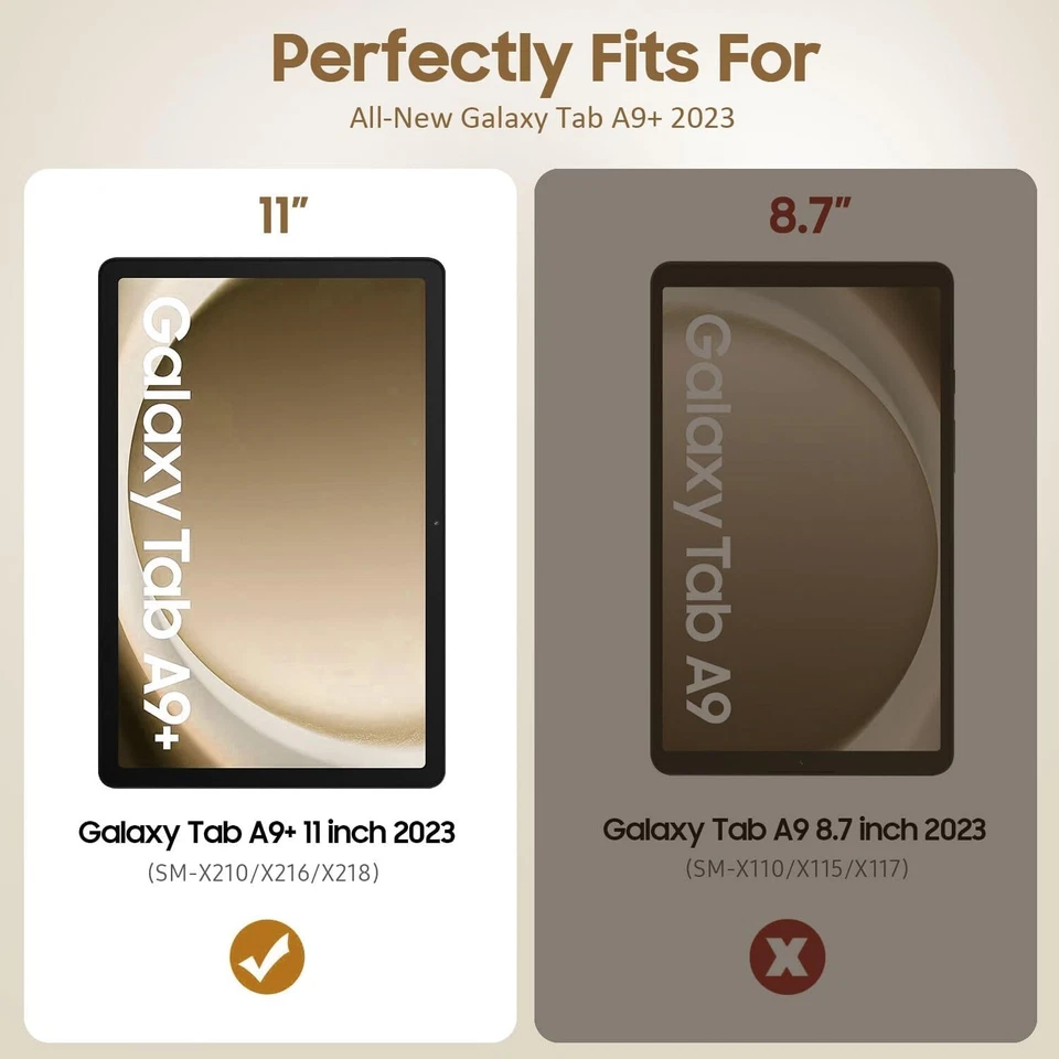 For Samsung Galaxy Tab A9 Plus Tablet Clear Case Soft TPU Shockproof Slim Cover - Image 2 of 4