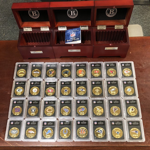 2016 NFL Complete 32 Team Gold Dollar Coin Collection eBay