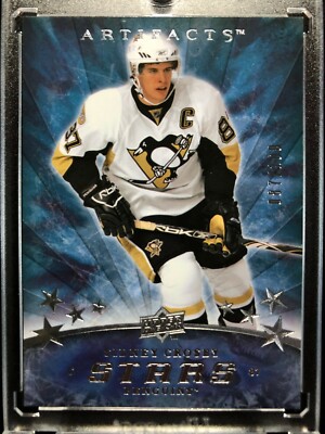 2008-09 ARTIFACTS STARS SIDNEY CROSBY 87/100 JERSEY NUMBER CARD # 160
