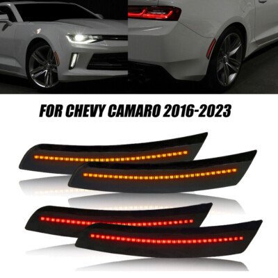 4x LED Front Rear LED Side Marker Lights For 2016-2023 Chevy Camaro SS LT ZL1 LS