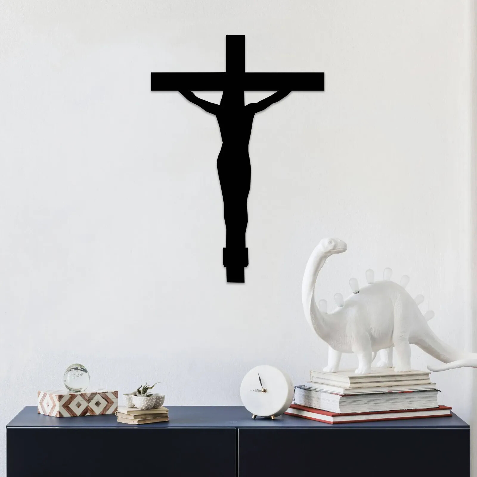 3D Metal Acrylic Silhouette Wall Art - USA Flag Crucifix Cross Home Decor