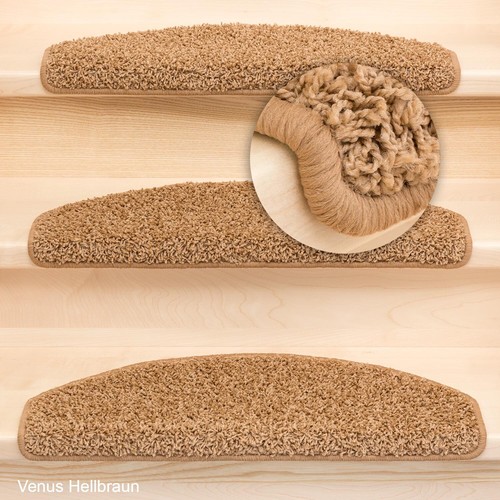 Stufenmatte Treppenmatte Shaggy Venus 10 Aktuelle Farben Halbrund ! - Bild 21 von 32