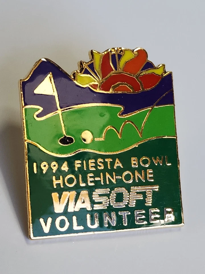 Fiesta Bowl Souvenir Pin 1994 Viasoft Hole-in-One Volunteer - Image 2 of 4