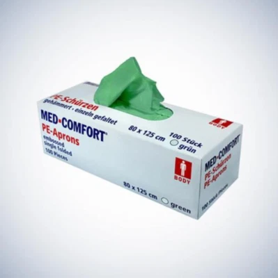 Ampri Med-Comfort PE-Einwegschürze light Grün 100 Stück Einmalschürze Schürze