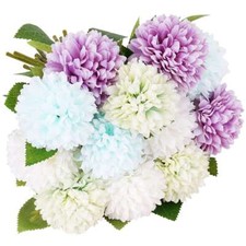 1/4pcs Artificial Chrysanthemums Ball Fake Flowers Plant Home Garden Decor