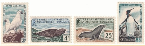 1960 French Southern Antarctic Territory Scott 16-19 Mint MNH Wildlife Stamp Set