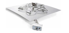 HPC 36" Push Button/Flame Sense NG Square Flat Insert - FPPK36-SQ-FLEX-NG