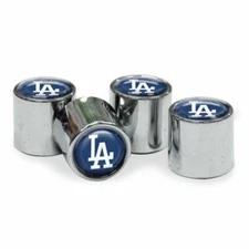 NEW MLB Los Angeles Dodgers Car Truck Plastic Chrome Finish Tire Valve Stem Caps