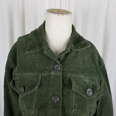 Love Tree Cropped Corduroy Trucker Style Jean Jacket Womens M