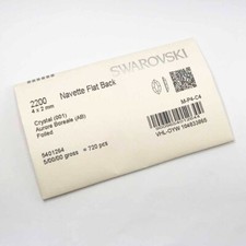 720 pcs Swarovski 2200 Navette Flatbacks No-Hotfix 4x2mm CRYSTAL AB 001 AB 