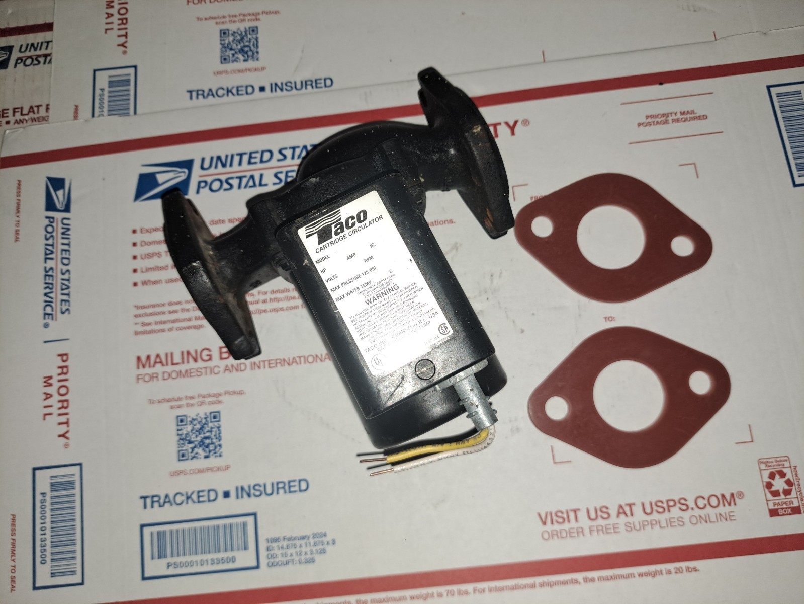 TACO 007-BF5-JW CARTRIDGE CIRCULATOR PUMP - Burnham Cast iron 007-F5 F4 F3