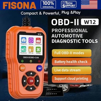 FISONA W12 Elite Bidirectional Car OBD2 Scanner Diagnostic Tool ABS SRS Oil
