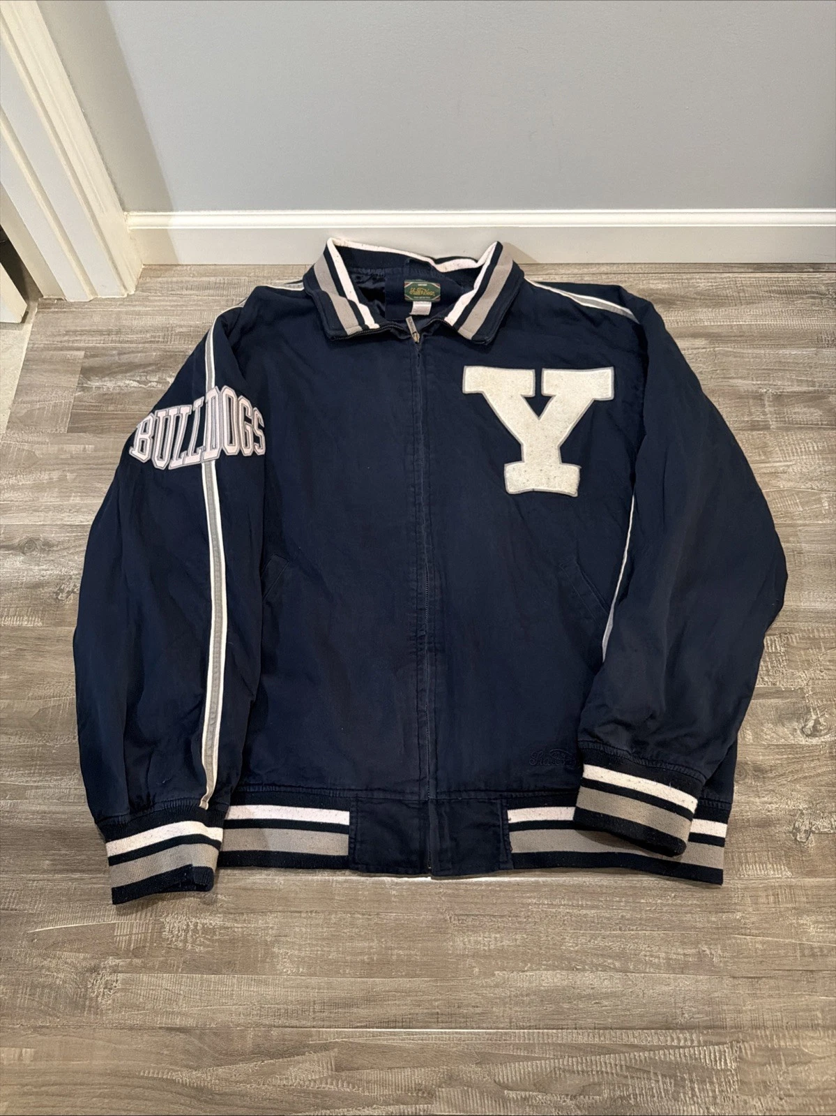 Vtg Stall & Dean Ivy League Yale Bulldogs Jacket Sz 4XL Navy Varsity - product detail image 1