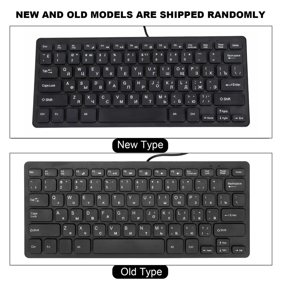 USB Black Computer Keyboard 78 Keys For PC Notebook Computer General Wired - Image 4 of 4