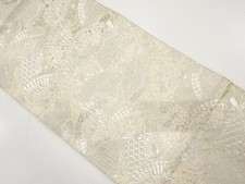 7601592: JAPANESE KIMONO / ANTIQUE KIMONO / SILK / WOVEN SAKURA  KIKU / BY HATT