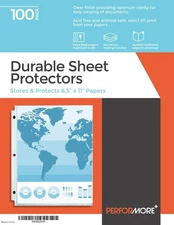 Durable and Heavyweight Sheet Protectors, Document Protector, Acid Free and A...