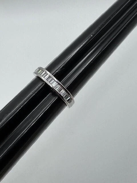 Alianza de boda unisex SJD de plata de ley 925 circonitas Foto 2 de 4