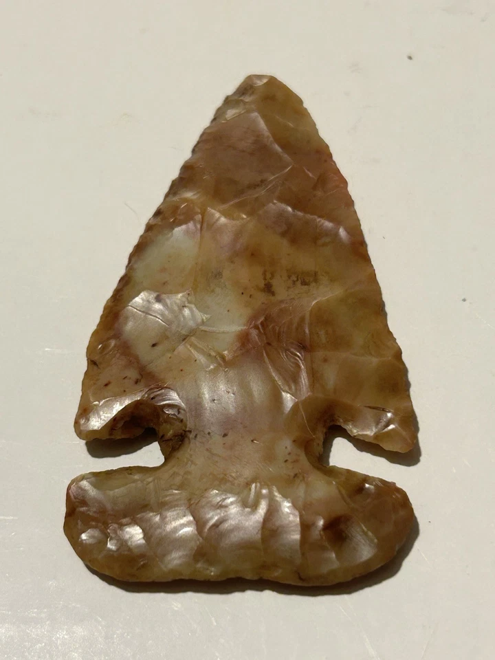 Muesca clave súper fina Thebes punta de flecha Delaware Co. Ohio sin certificado de autenticidad reliquia delgada loca Foto 2 de 4