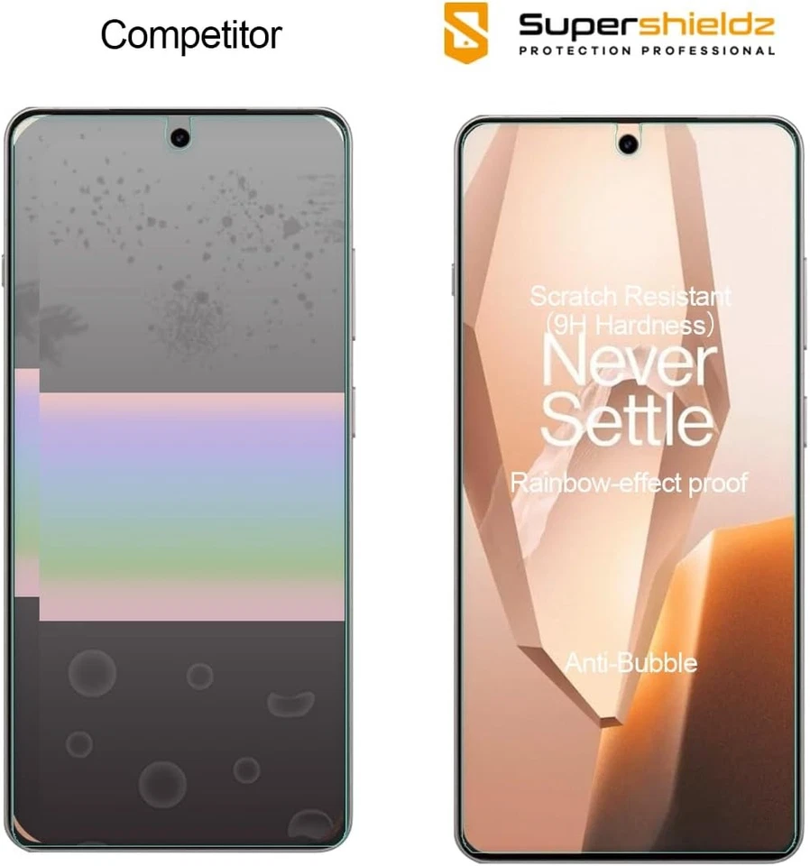 Supershieldz (pacote com 3) projetado para tela de vidro temperado Oneplus 13R...  - Imagem 4 de 4