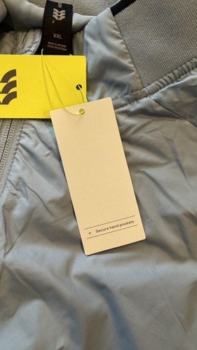 All In Motion Men’s XXL Lightweight Insulated Full Zip Jacket Gray Blue NEW - Picture 5 of 11
