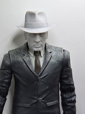 3d Print NOIR WEB SLINGER MAN CAGE HAT HEAD 1:10 7'' DIAMOND SELECT DC MULTIVERSE