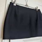 Je T'aime Black Solid Mini Skirt Women M/L Knit Nylon Spandex Back Zip — photo 2