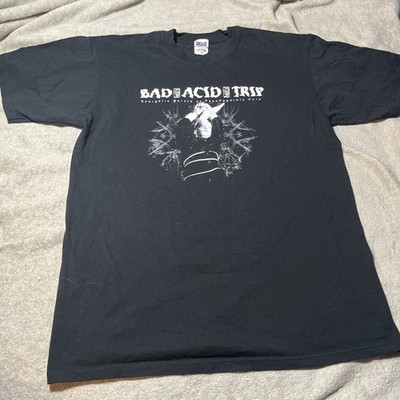 Vintage Bad Acid Trip T Shirt L Y2K thrash Metal Band lsd psychedelic fury