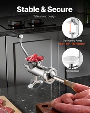 Mango Para Picadora De Carne Manual - Acero Inoxidable, Resistente, Fácil De Usar, Mejora La Eficiencia